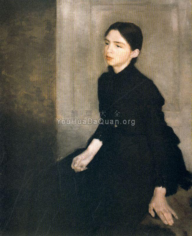 Portrait D-Une Jeune Fille - 威尔汉姆·哈莫修依